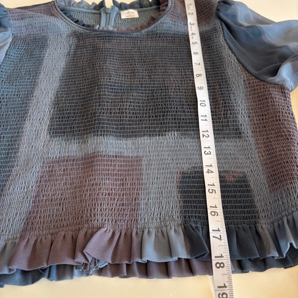 Aritzia - Wilfred Tempest Blouse - Green/Brown Size XL - Picture 8 of 13